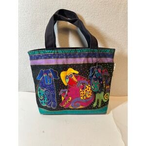 Sun N Sand Accessories Cotton‎ Dog Print MINI Bag Whimsical Colorful